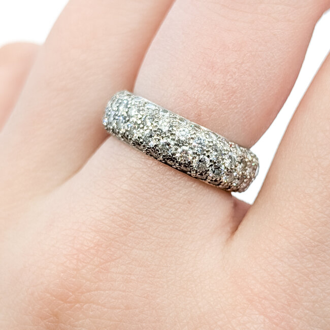 Ring Tiffany & Co. Eternity 3ctw Round Diamonds 950pt 6mm Sz6 6.29g 226020001