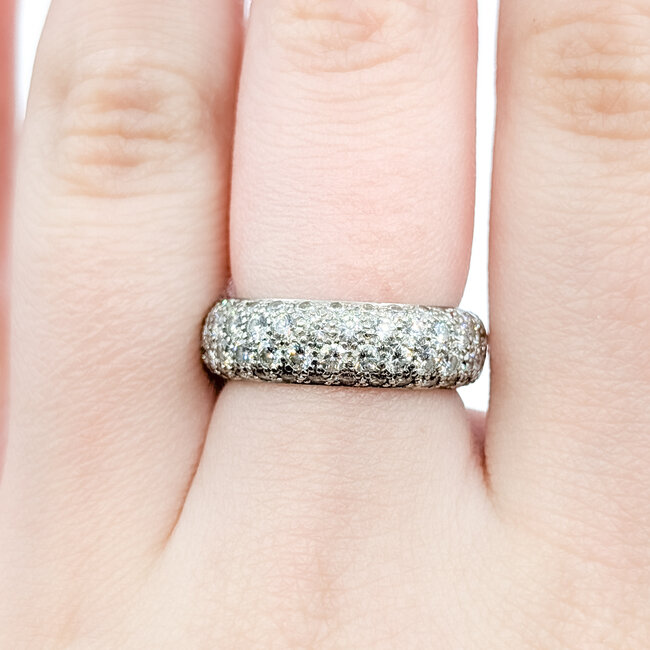 Ring Tiffany & Co. Eternity 3ctw Round Diamonds 950pt 6mm Sz6 6.29g 226020001