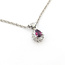 Pendant Drop .14ctw Round Diamonds .44ct Red Ruby pt900 14x8mm 14-16" 5.66g 126020041