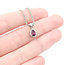 Pendant Drop .14ctw Round Diamonds .44ct Red Ruby pt900 14x8mm 14-16" 5.66g 126020041