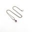 Pendant Drop .14ctw Round Diamonds .44ct Red Ruby pt900 14x8mm 14-16" 5.66g 126020041