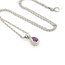 Pendant Drop .14ctw Round Diamonds .44ct Red Ruby pt900 14x8mm 14-16" 5.66g 126020041