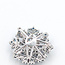 Pendant Snowflake 0.5ctw Round & Baguette Diamonds 18kw .6" 2.41g 126020014