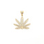Pendant Flower Leaf CZ Stones 10ky 1.5x1.5" 7.45g 126020025