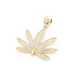 Pendant Flower Leaf CZ Stones 10ky 1.5x1.5" 7.45g 126020025