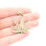 Pendant Flower Leaf CZ Stones 10ky 1.5x1.5" 7.45g 126020025