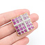 Pendant Custom Square .41ctw Round Diamonds 6.645ctw Pink Sapphire 18k 1.1" 16.46g 126020037