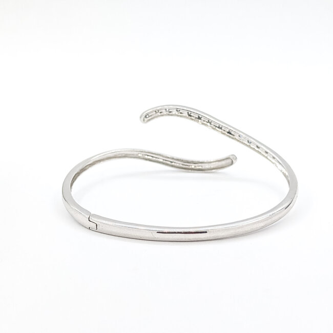 Bracelet Bangle 0.21ctw Round Diamonds 18kw 6.5" 8.87g 126020039