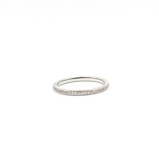 Ring Eternity Bridal 0.18ctw Round Diamonds 18kw 1.8mm Sz6 1.73g 126020016