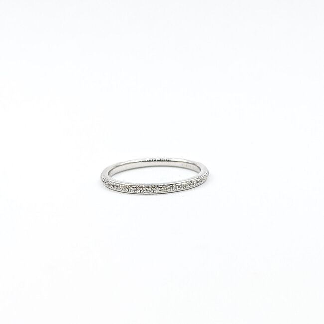 Ring Eternity Bridal 0.18ctw Round Diamonds 18kw 1.8mm Sz6 1.73g 126020016