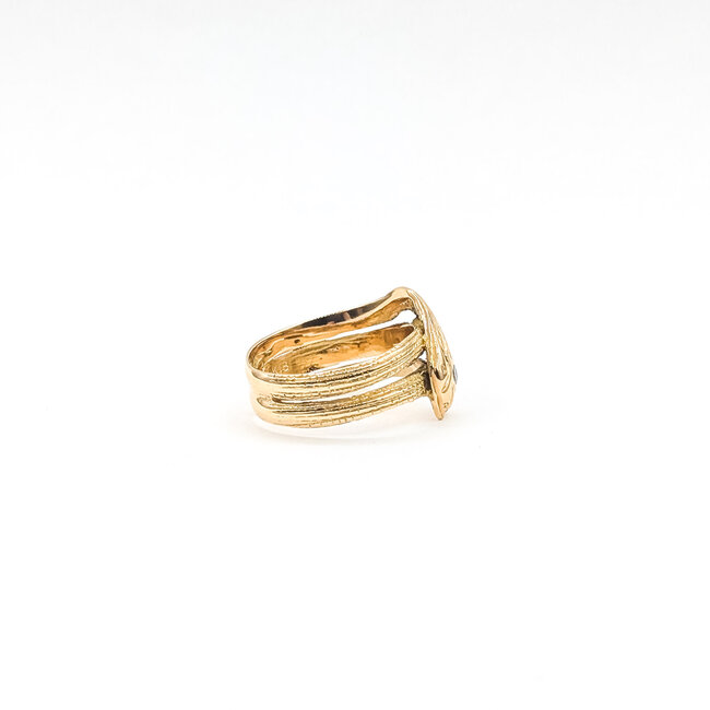 Ring Snake .03ctw Round Diamonds 18ky 14mm Sz5.25 4.16g 126020015