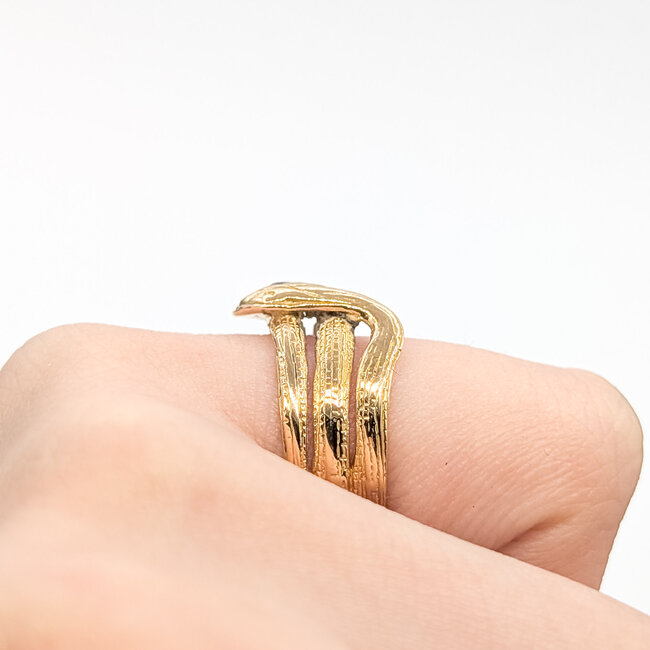 Ring Snake .03ctw Round Diamonds 18ky 14mm Sz5.25 4.16g 126020015