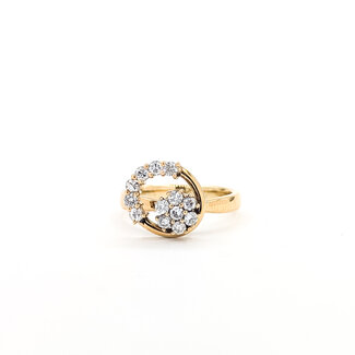 Ring Spinning Top 0.55ctw Round Diamonds 18ky 12.5x11mm Sz5.75 5.4g 126020019