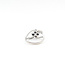 Ring Flower 1ctw Round & Rose Cut Black & White Diamonds 18kw 9mm Sz6.5 2.85g 126020017