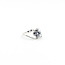 Ring Flower 1ctw Round & Rose Cut Black & White Diamonds 18kw 9mm Sz6.5 2.85g 126020017