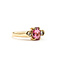 Ring 3-Stone .10ctw Round Diamonds 1.25ct Pink Tourmaline 14ky 3.75mm Sz5.5 3.9g 226020015
