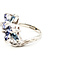 Ring Floral .25ctw Round Diamonds 1.25ctw Purple Tanzanite 1.00ctw Blue Aquamarine 14kw 17mm Sz5.25 7.4g 226020018