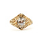 Ring Filigree 1.00ct Old Euro Diamond 14ky 14mm Sz6.5 5.8g 226020017