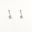 Earrings Stud Dangle 0.434ctw Round Diamonds 18kw .6x.15" 1.75g 126020024
