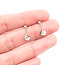 Earrings Stud Dangle 0.434ctw Round Diamonds 18kw .6x.15" 1.75g 126020024