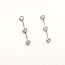 Earrings Stud Dangle 0.5ctw Round Diamonds 18kw 1.1" 2.36g 126020022