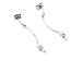 Earrings Dangle 0.1ctw Round Diamonds 18kw 1.25x.1" 1.86g 126020027