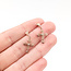 Earrings Stud Cross .02ctw Round Diamonds 10kr 1x.5" 1.5g 126020020