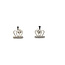 Earrings Stud Crown .05ctw Round Diamonds 18kw .4x.4" 1.49g 126020023