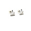 Earrings Stud Crown .05ctw Round Diamonds 18kw .4x.4" 1.49g 126020023