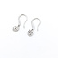 Earrings French Hook Drop 0.5ctw Round Diamonds 18kw .75x.25" 1.63g 126020021