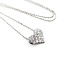 Necklace Heart 0.4ctw Round Diamonds 18kw 11.5x10mm 15-17.5" 2.73g 126020040