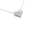 Necklace Heart 0.4ctw Round Diamonds 18kw 11.5x10mm 15-17.5" 2.73g 126020040