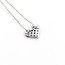 Necklace Heart 0.4ctw Round Diamonds 18kw 11.5x10mm 15-17.5" 2.73g 126020040