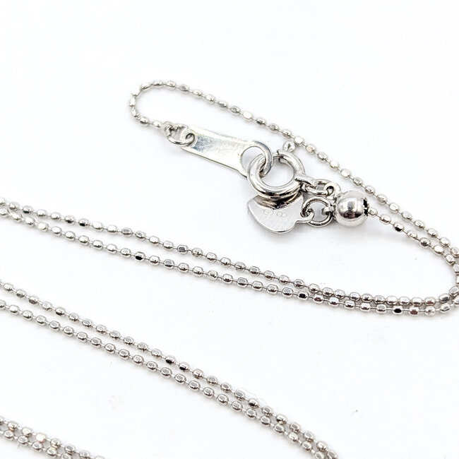 Necklace Heart 0.4ctw Round Diamonds 18kw 11.5x10mm 15-17.5" 2.73g 126020040