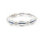 Bracelet Milgrain 1.50ctw Round Diamonds 2.25ctw Blue Sapphire 18kw 10mm 7" 17.35g 226020011