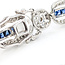 Bracelet Milgrain 1.50ctw Round Diamonds 2.25ctw Blue Sapphire 18kw 10mm 7" 17.35g 226020011