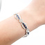 Bracelet Milgrain 1.50ctw Round Diamonds 2.25ctw Blue Sapphire 18kw 10mm 7" 17.35g 226020011