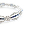 Bracelet Milgrain 1.50ctw Round Diamonds 2.25ctw Blue Sapphire 18kw 10mm 7" 17.35g 226020011