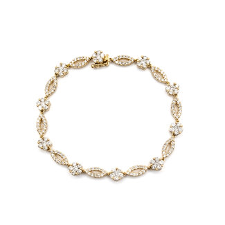 Bracelet Tennis 3.25ctw Round Diamonds 14ky 6mm 7" 12.9g 226020019