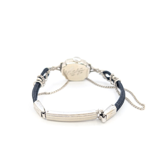 Watch Bulova Ladies Art Deco Cocktail .16ctw Diamond 1920's 21x14mm 14kt White Gold 6" Watch Only 125076009