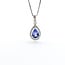 Pendant Drop W/Chain .23ctw Round Diamonds .75ct Purple Tanzanite 14kw 18x8mm 15.5" 2.4g 126020028