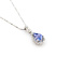 Pendant Drop W/Chain .23ctw Round Diamonds .75ct Purple Tanzanite 14kw 18x8mm 15.5" 2.4g 126020028