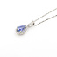Pendant Drop W/Chain .23ctw Round Diamonds .75ct Purple Tanzanite 14kw 18x8mm 15.5" 2.4g 126020028