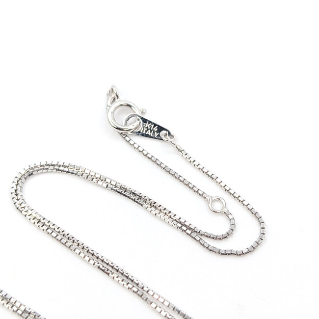 Pendant Drop W/Chain .23ctw Round Diamonds .75ct Purple Tanzanite 14kw 18x8mm 15.5" 2.4g 126020028