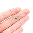 Pendant Heart W/Chain 0.3ctw Round Diamonds 18kr 10x8mm 15-17.5" 2.09g 126020032