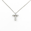 Pendant Cross W/Chain 0.26ctw Round Diamonds pt950 13x10mm 14.5x15.5" 2.44g 126020031