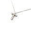 Pendant Cross W/Chain 0.26ctw Round Diamonds pt950 13x10mm 14.5x15.5" 2.44g 126020031