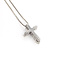 Pendant Cross W/Chain 0.26ctw Round Diamonds pt950 13x10mm 14.5x15.5" 2.44g 126020031