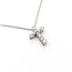 Pendant Cross W/Chain 0.26ctw Round Diamonds pt950 13x10mm 14.5x15.5" 2.44g 126020031