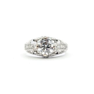 Ring Engagement Milgrain Filigree 1.31ct Lab Grown Diamond IGI: 639463637 0.25ctw Near Colorless Diamonds 14kw Sz6.5 4.5g 125120035
